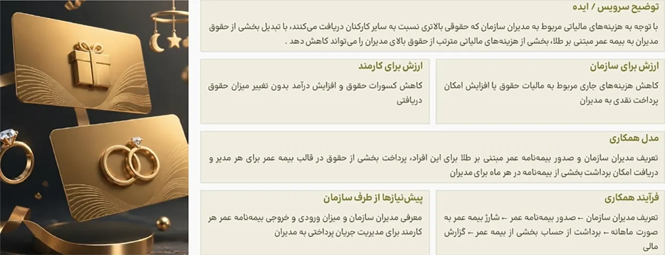 بیمه عمر مبتنی بر طلا